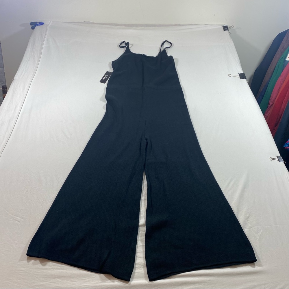 Lulus Jumpsuit women Small Wide leg Flare Cotton Black Women's Romper - Picture 7 of 10